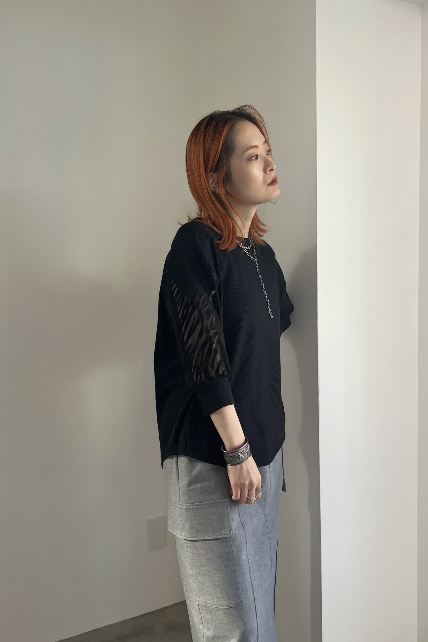 ゼブラスリーブワッフルT F3240