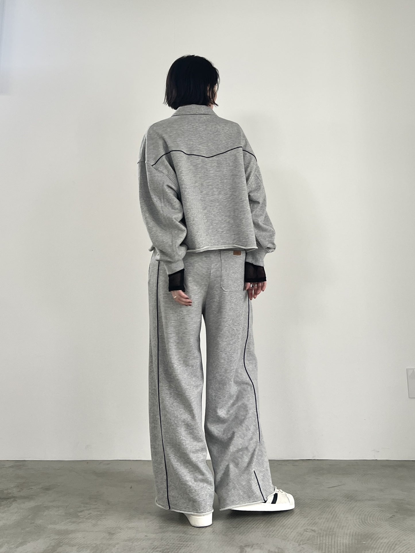 ミニ裏毛ワイドパンツ F2155