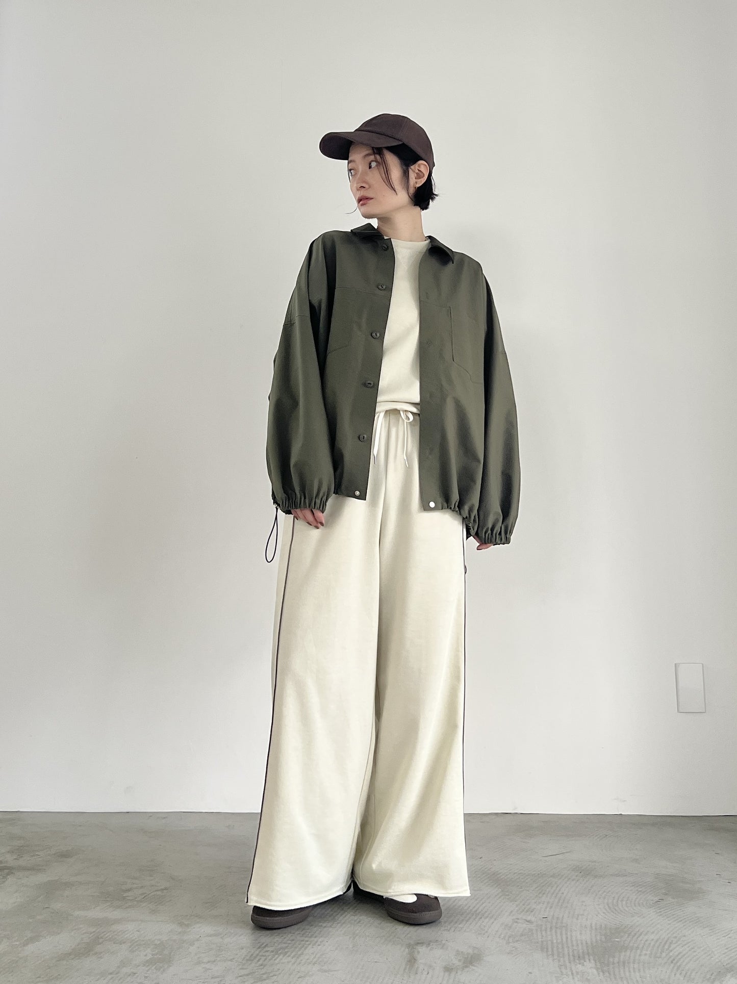 ミニ裏毛ワイドパンツ F2155