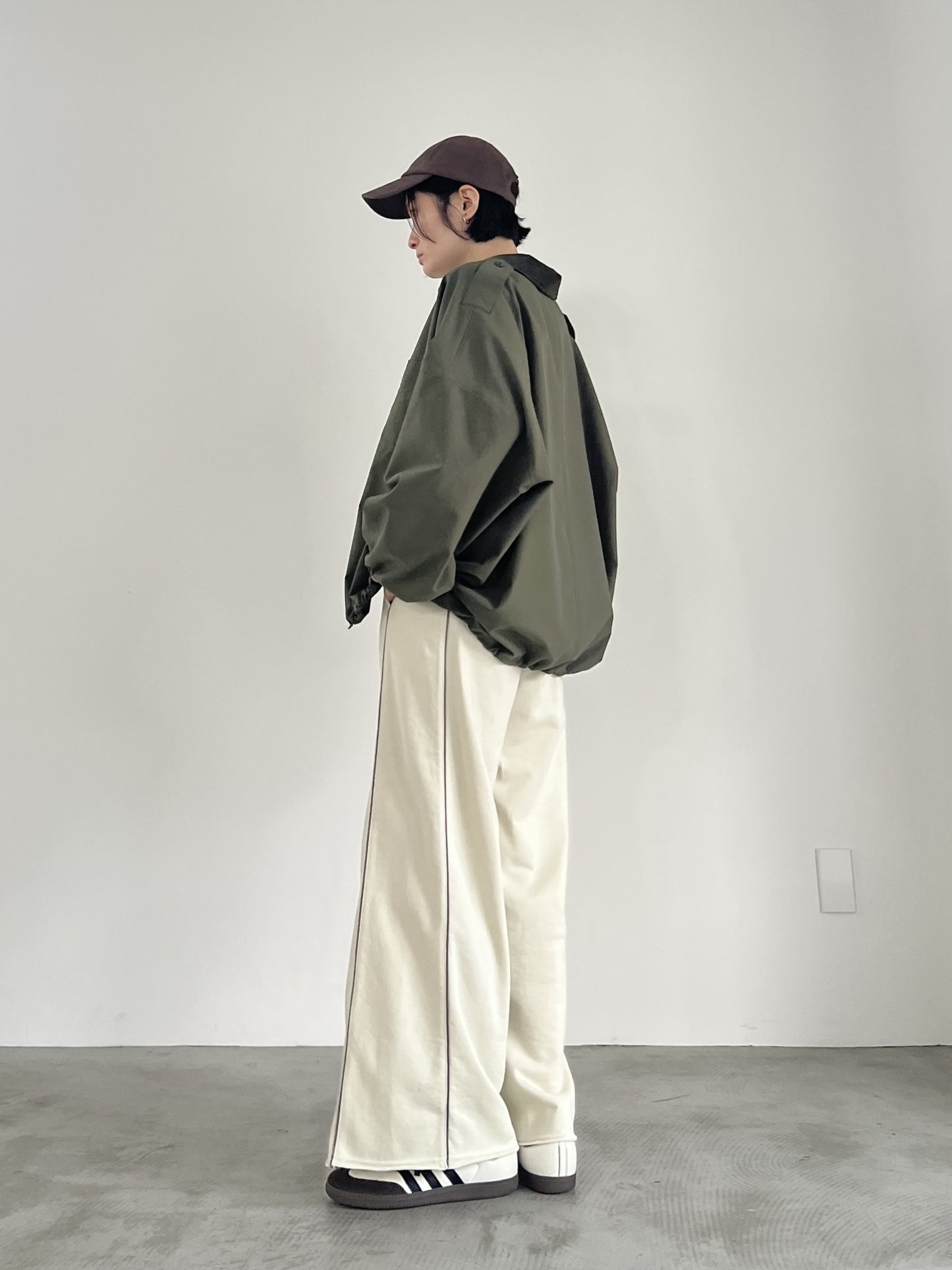 ミニ裏毛ワイドパンツ F2155