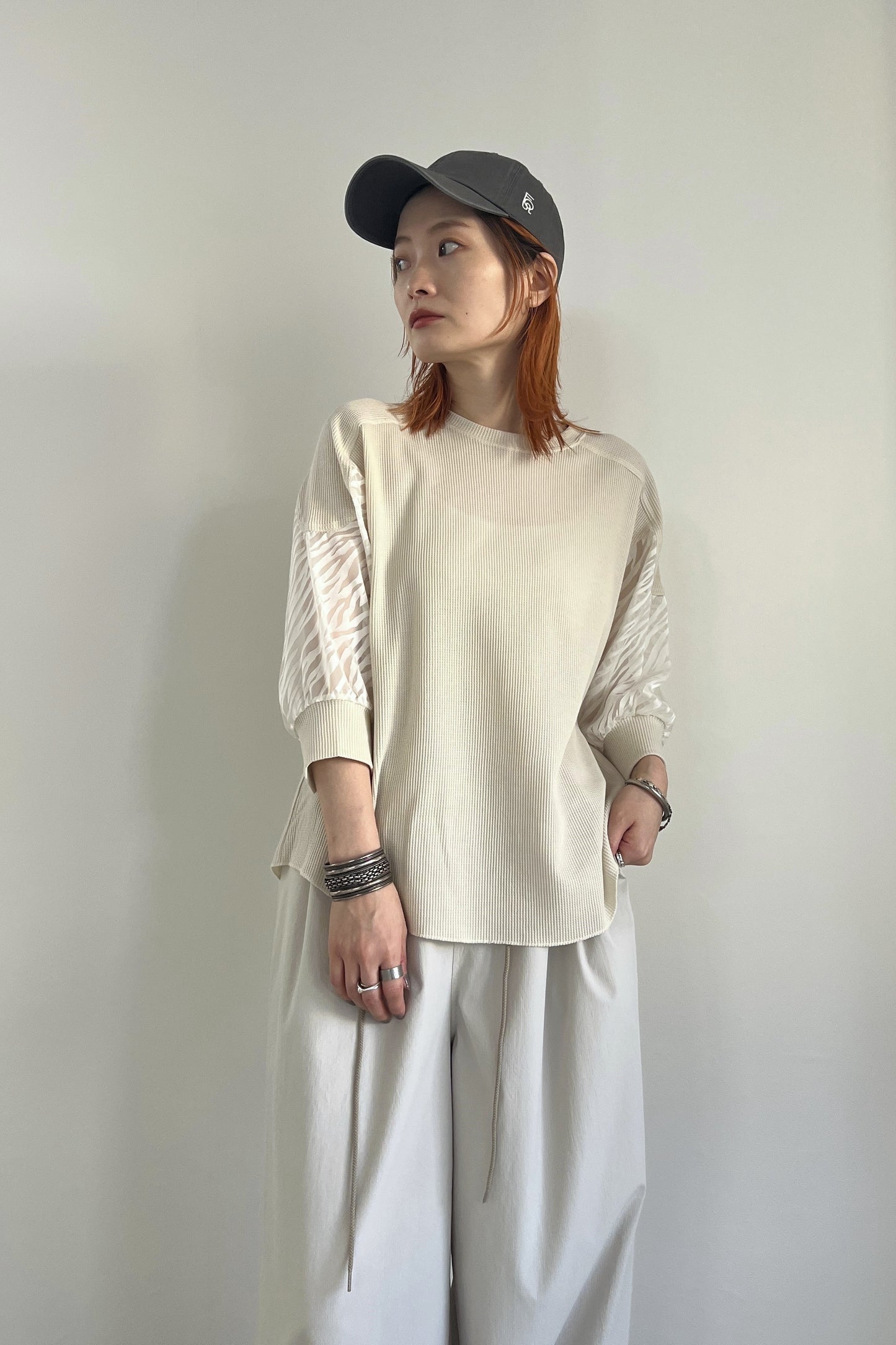ゼブラスリーブワッフルT F3240