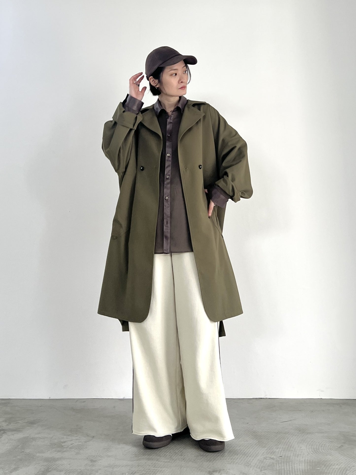 ミニ裏毛ワイドパンツ F2155