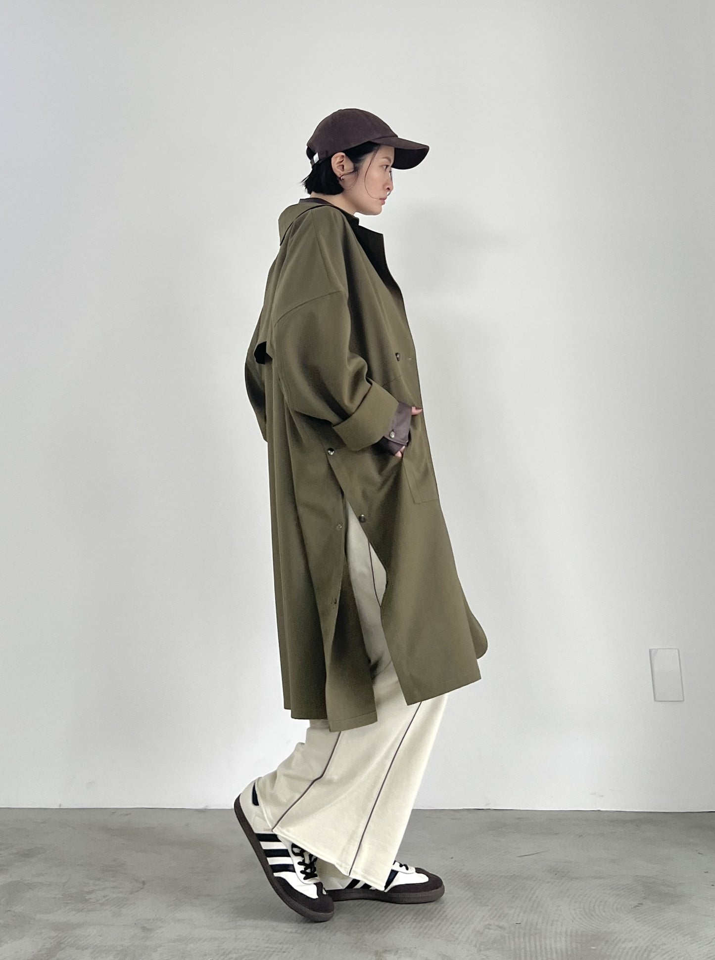 ミニ裏毛ワイドパンツ F2155
