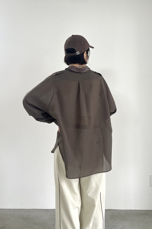 エポーレットシアーシャツ F1194