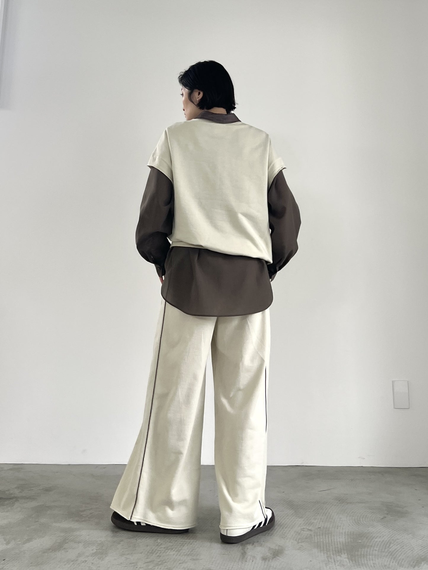 ミニ裏毛ワイドパンツ F2155