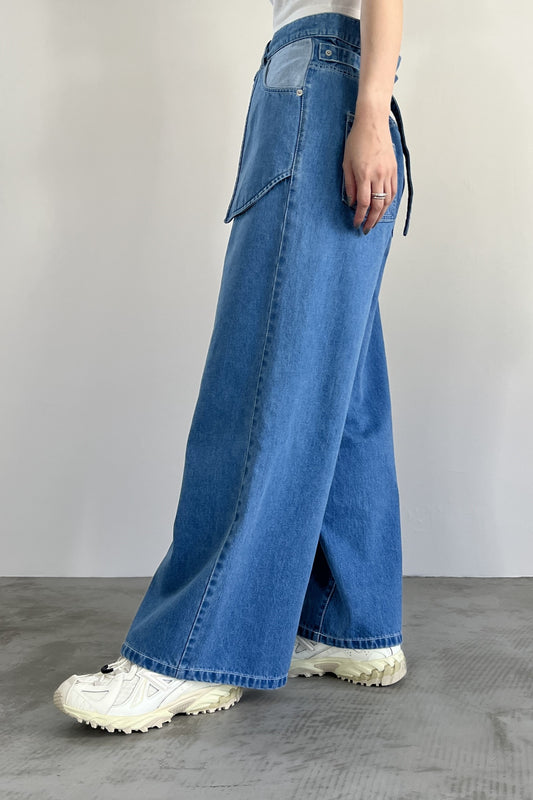 バックベルトワイドパンツ F2131