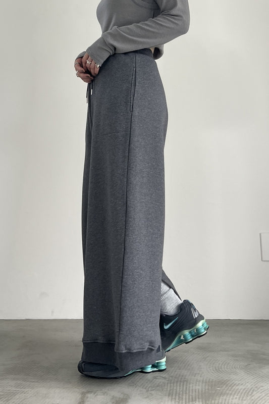 裾スリットスウェットパンツ F2143