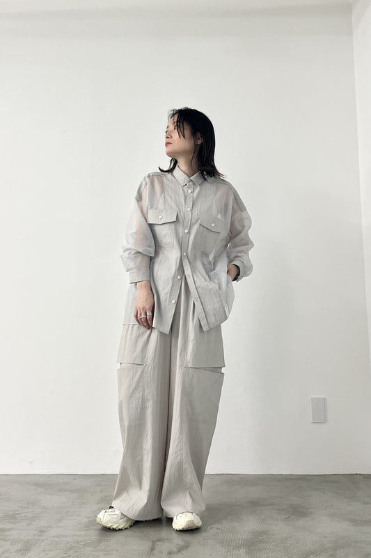メッシュ切り替えシャツ F1187