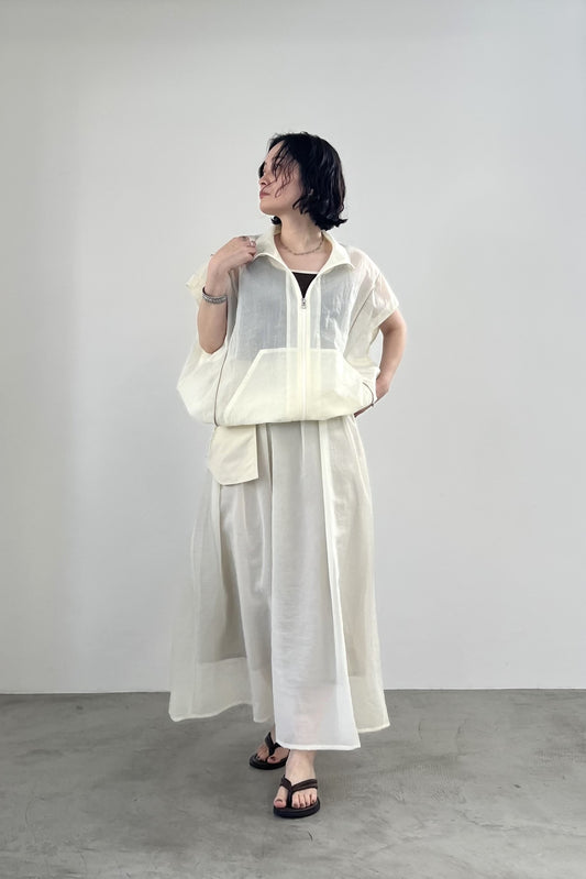 シアーナイロンタックフレアスカート F2171