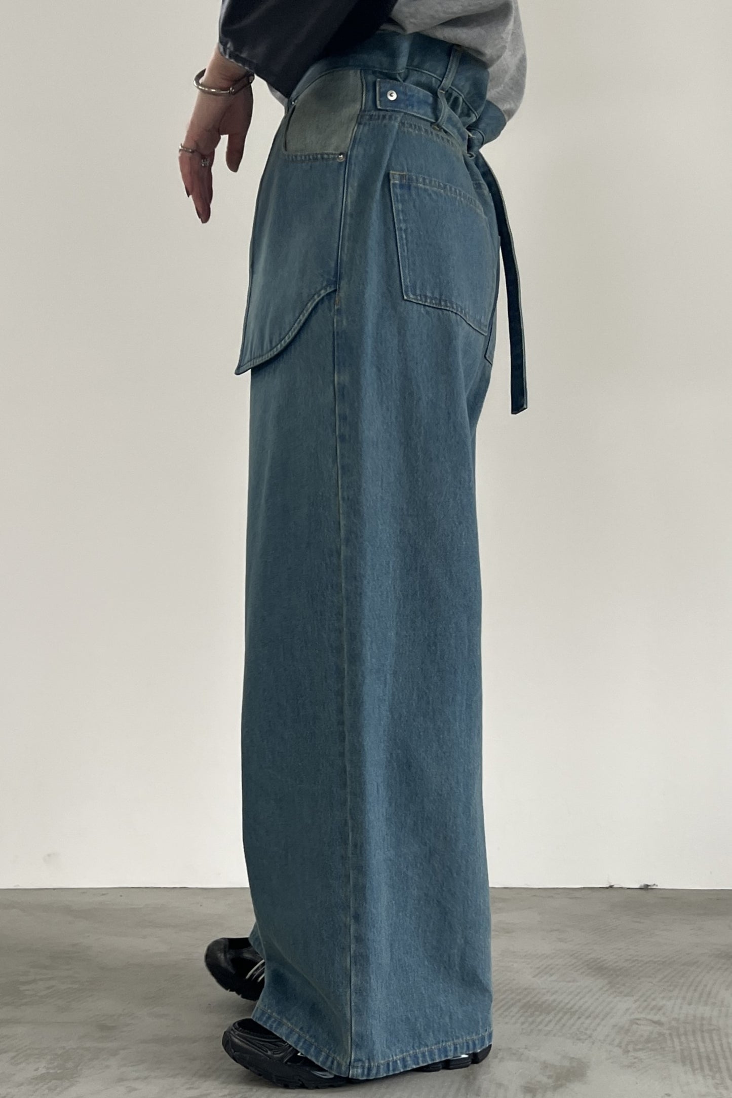 バックベルトワイドパンツ F2138