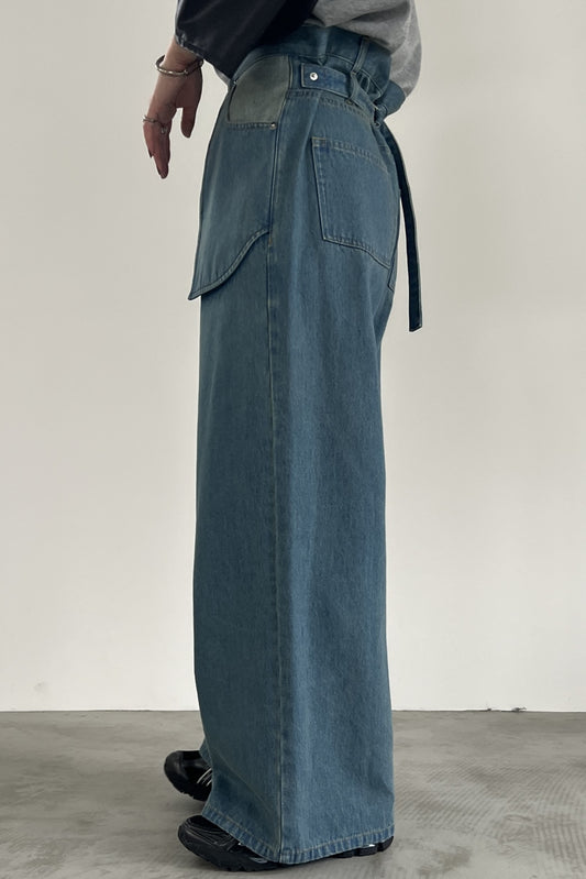 バックベルトワイドパンツ F2138