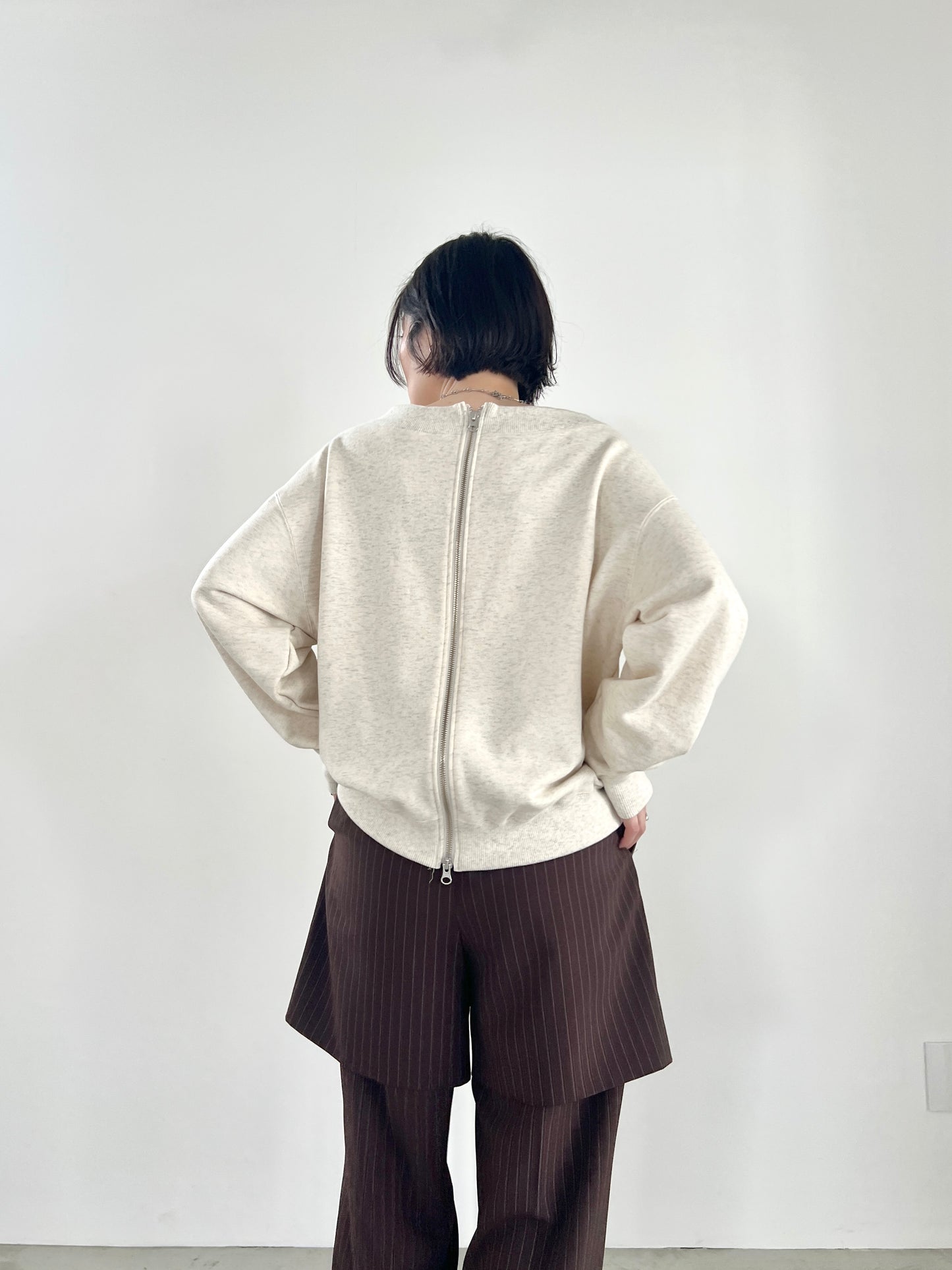 2WAYオフショルロゴスウェット F3292