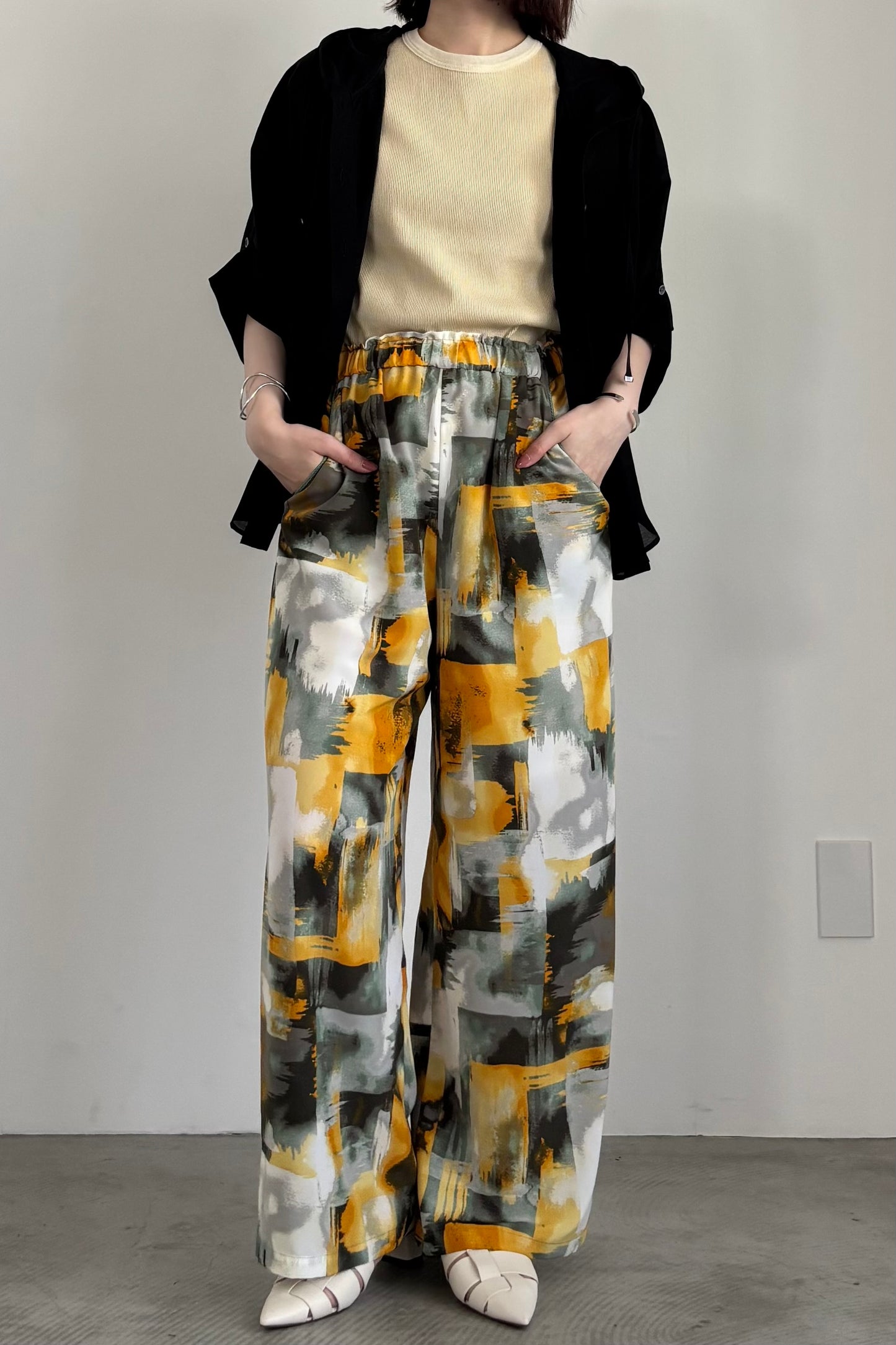 ラメリブTシャツ 35485