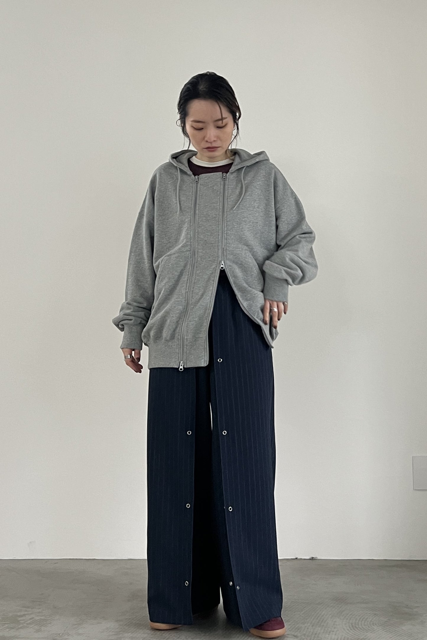 タックデザインワイドパンツ F2137