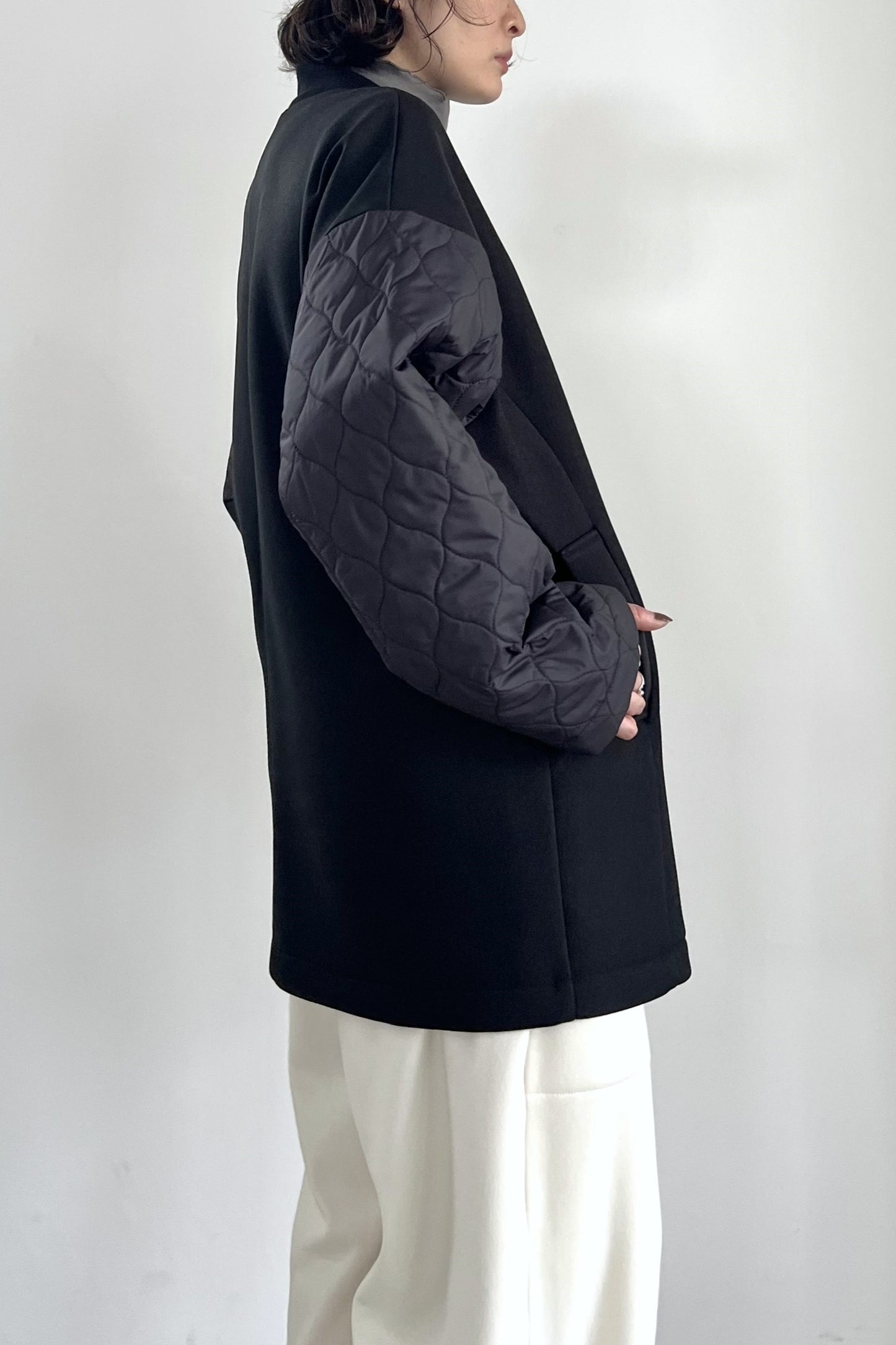 キルトスリーブボンディングジャケット F1203