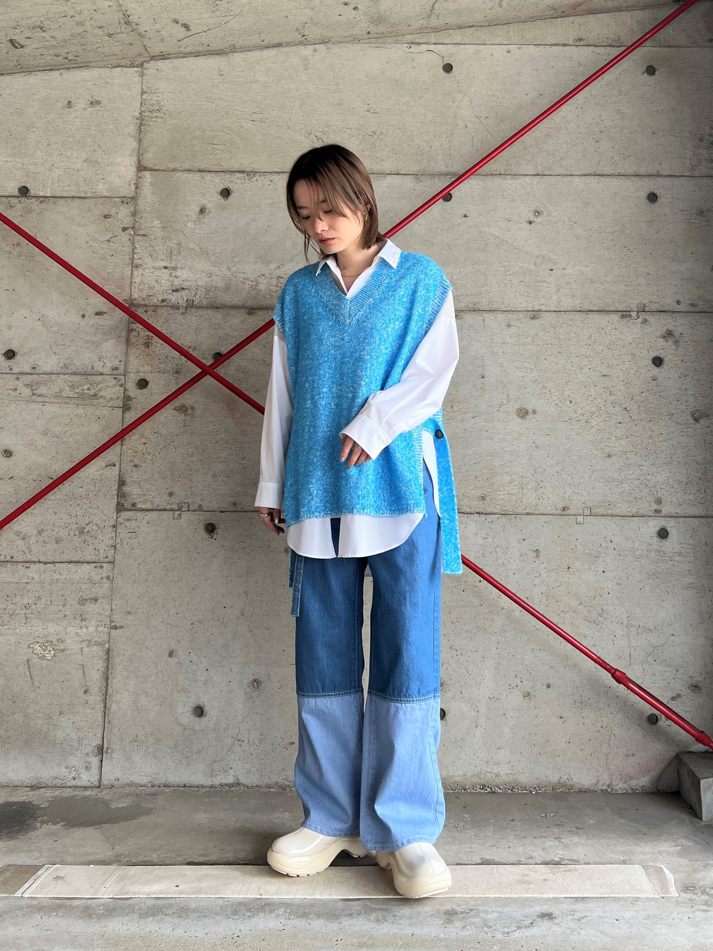 FOSI. バイカラーデニム F2112