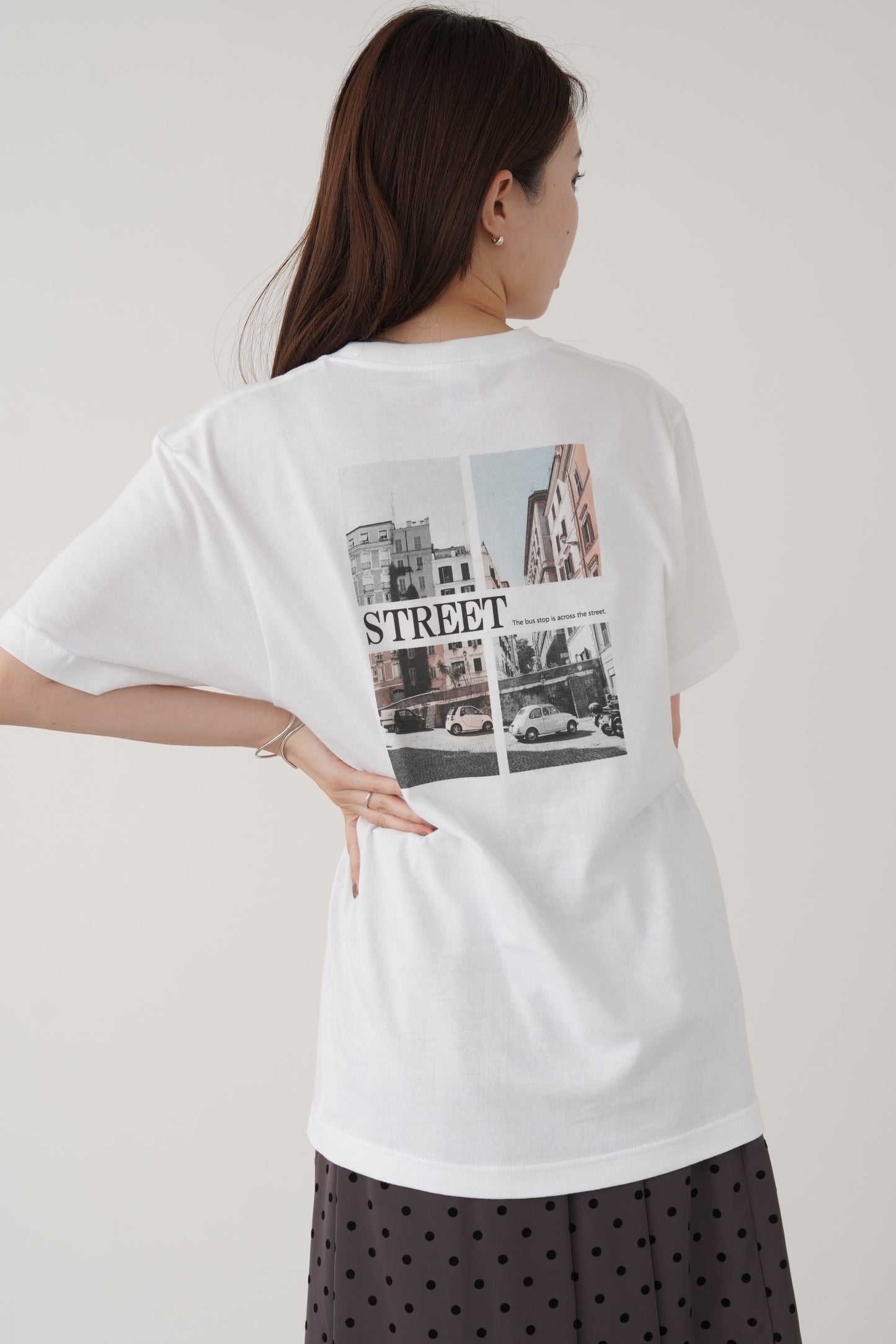 バックフォトプリントTシャツ 35411