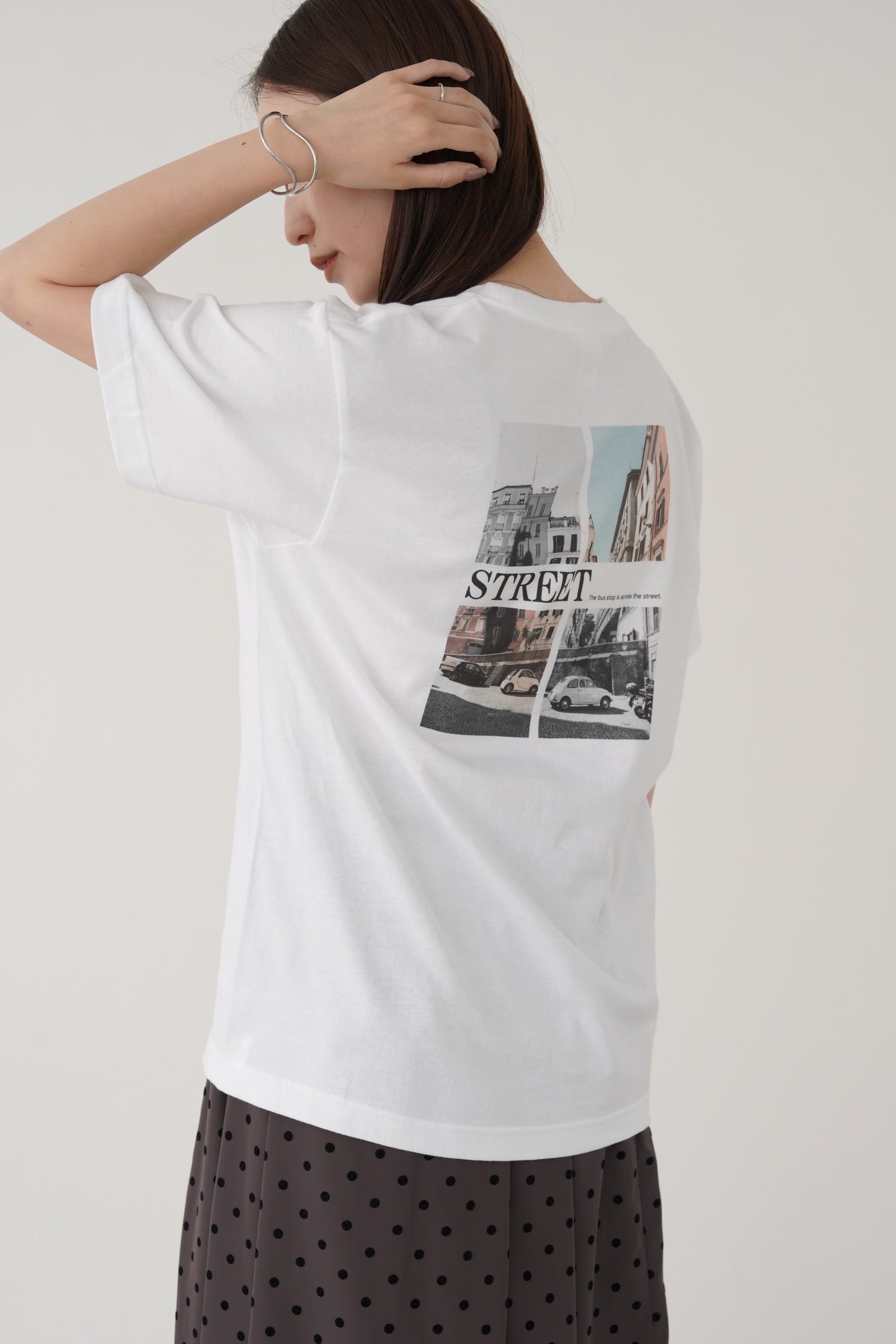 バックフォトプリントTシャツ 35411
