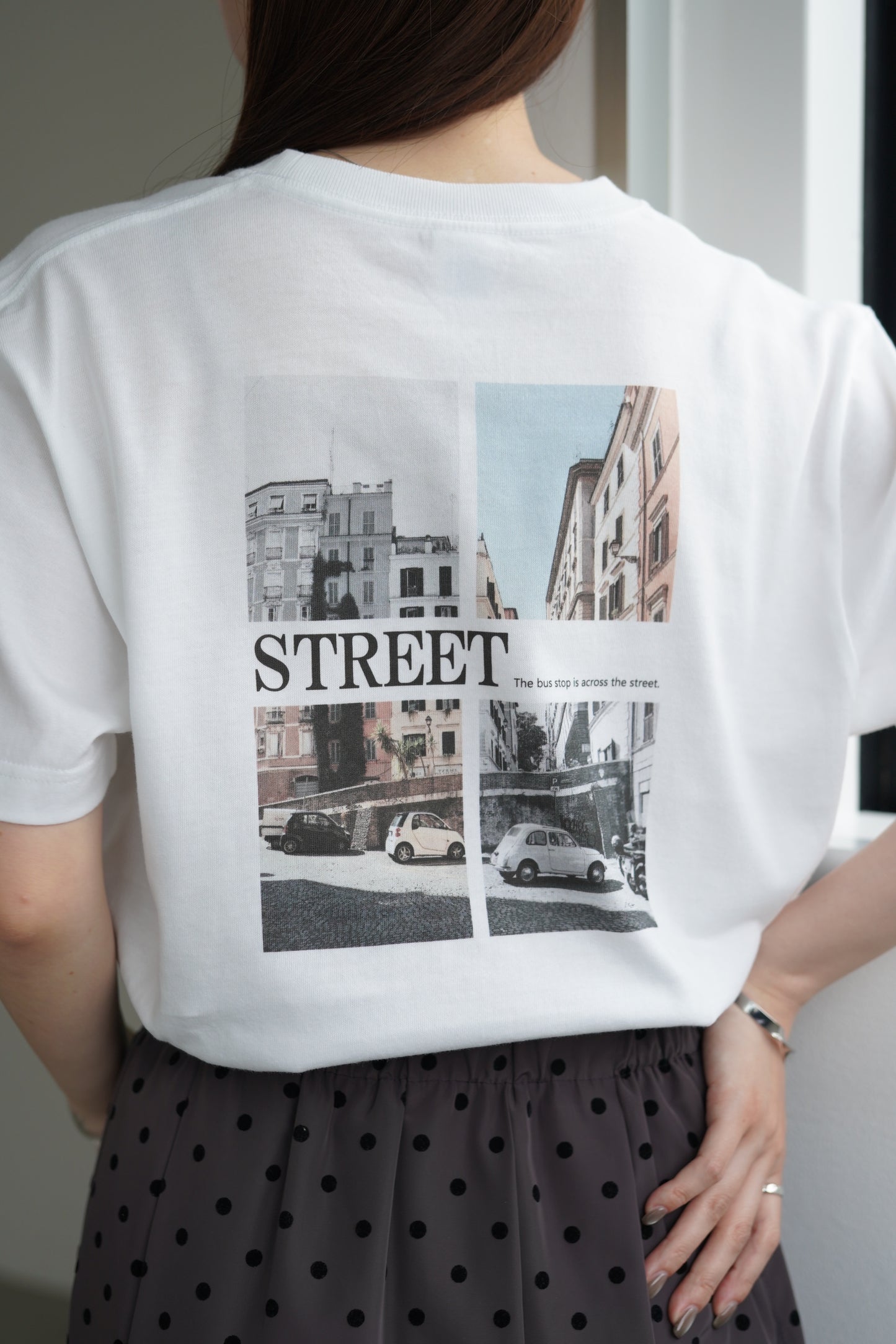 バックフォトプリントTシャツ 35411
