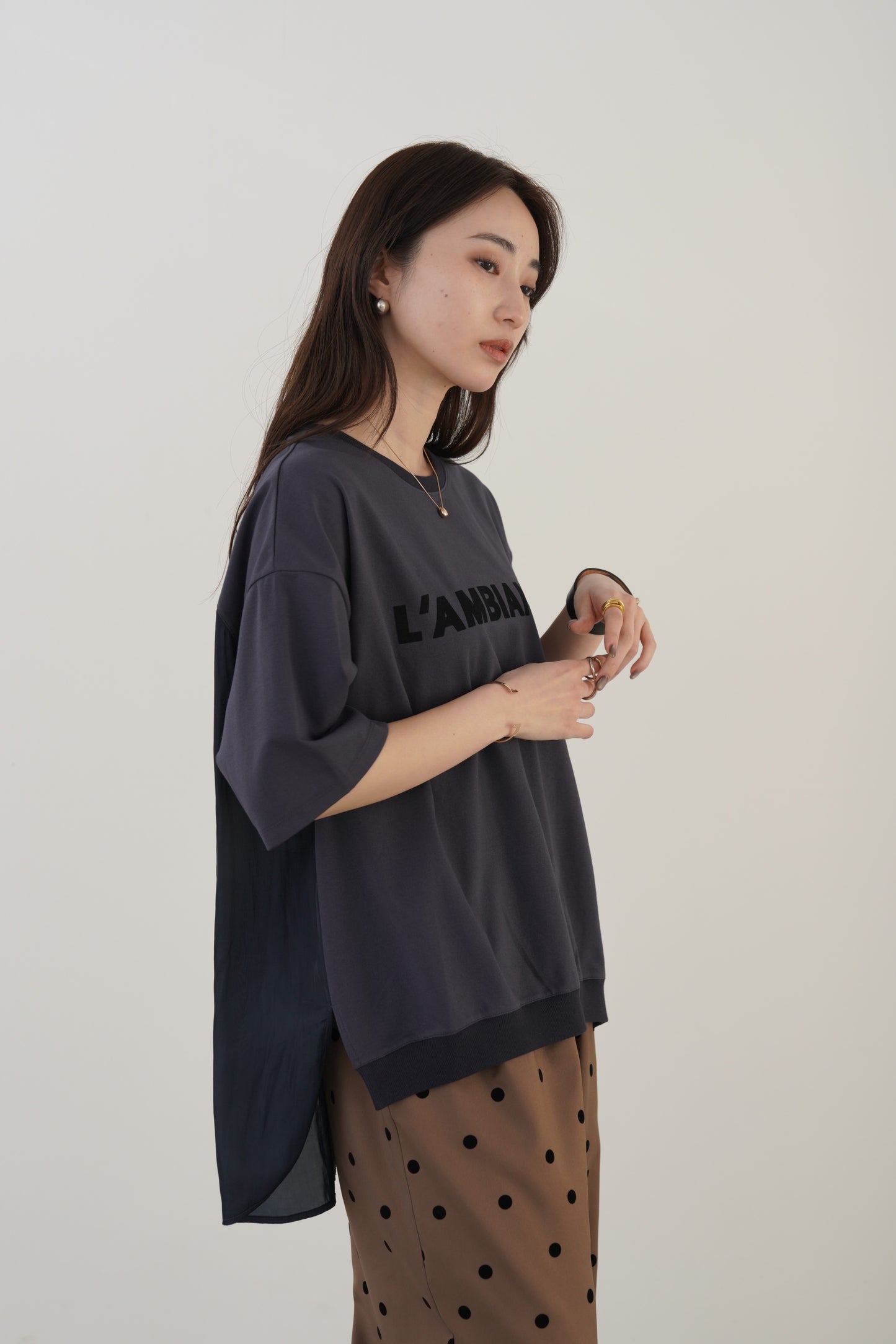 割裁サテンドッキングTEE 35523