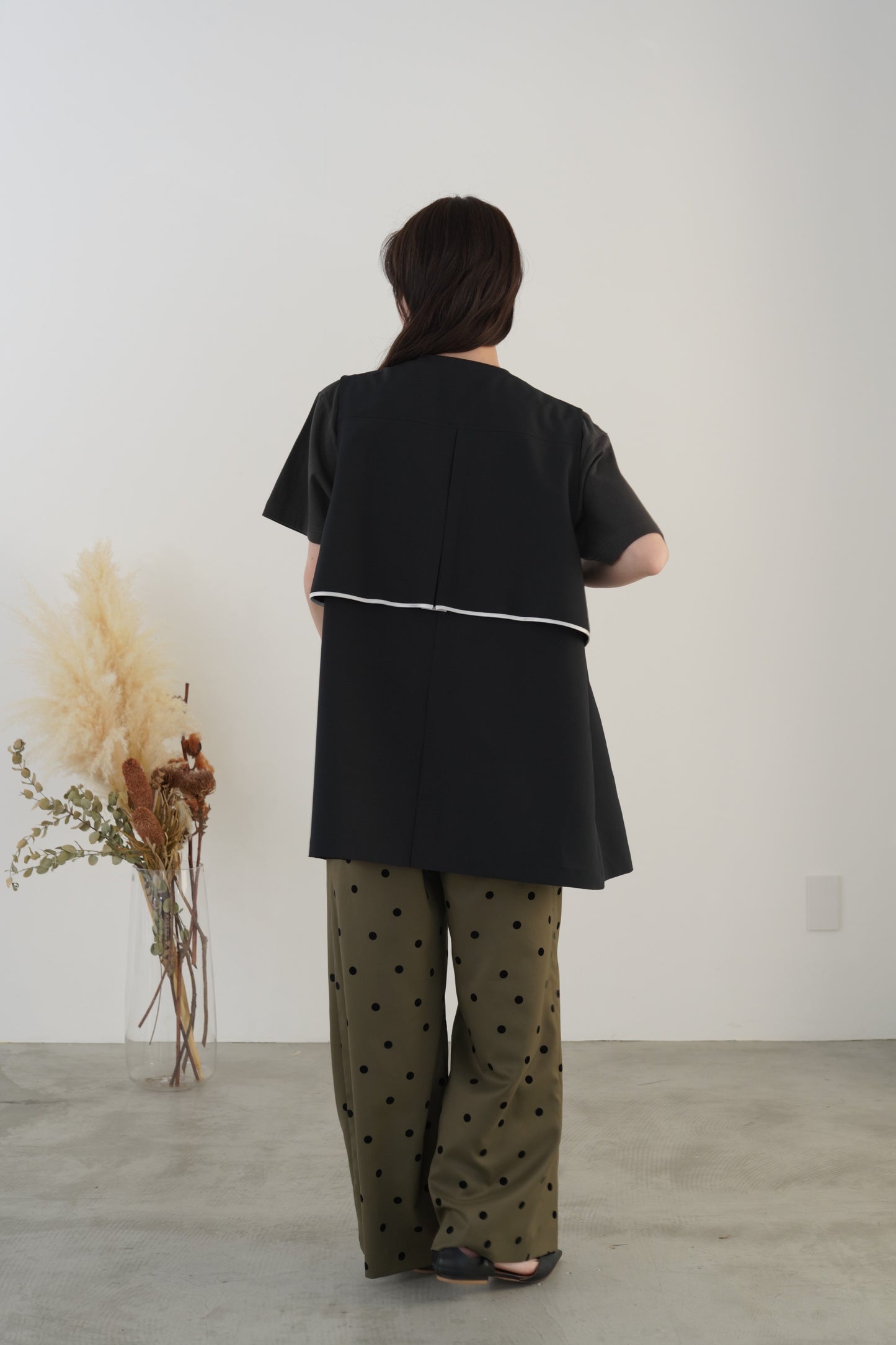 フロッキードットツイルパンツ 23150