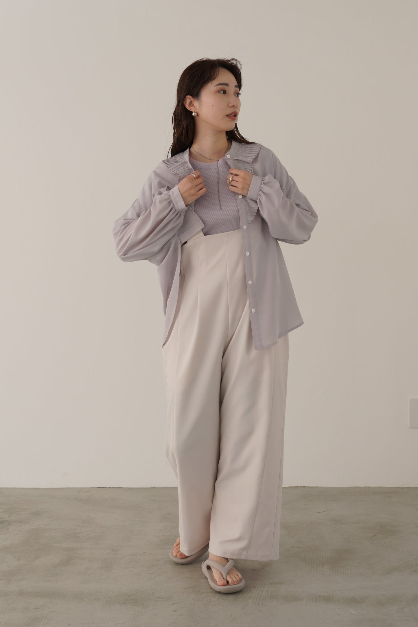 ラメリブTシャツ 35485