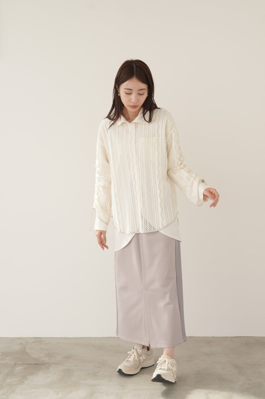 ツイルジャージタイトスカート 23035