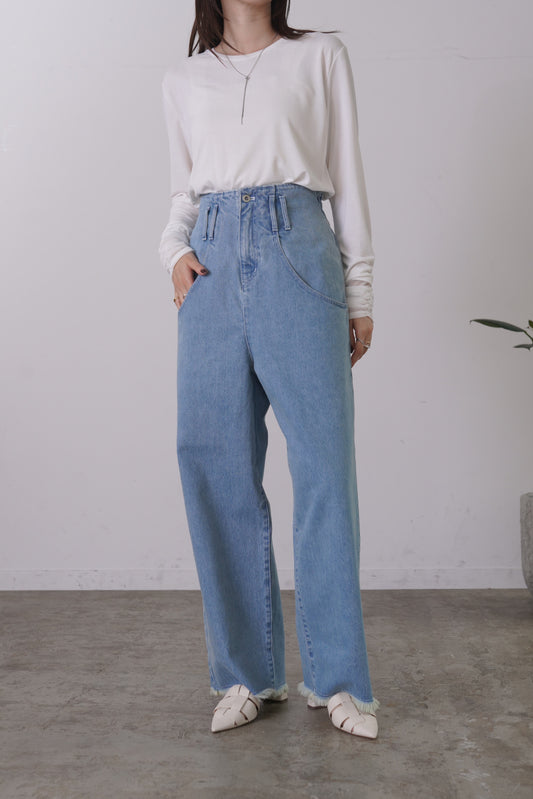 フリンジデニムPT 23192