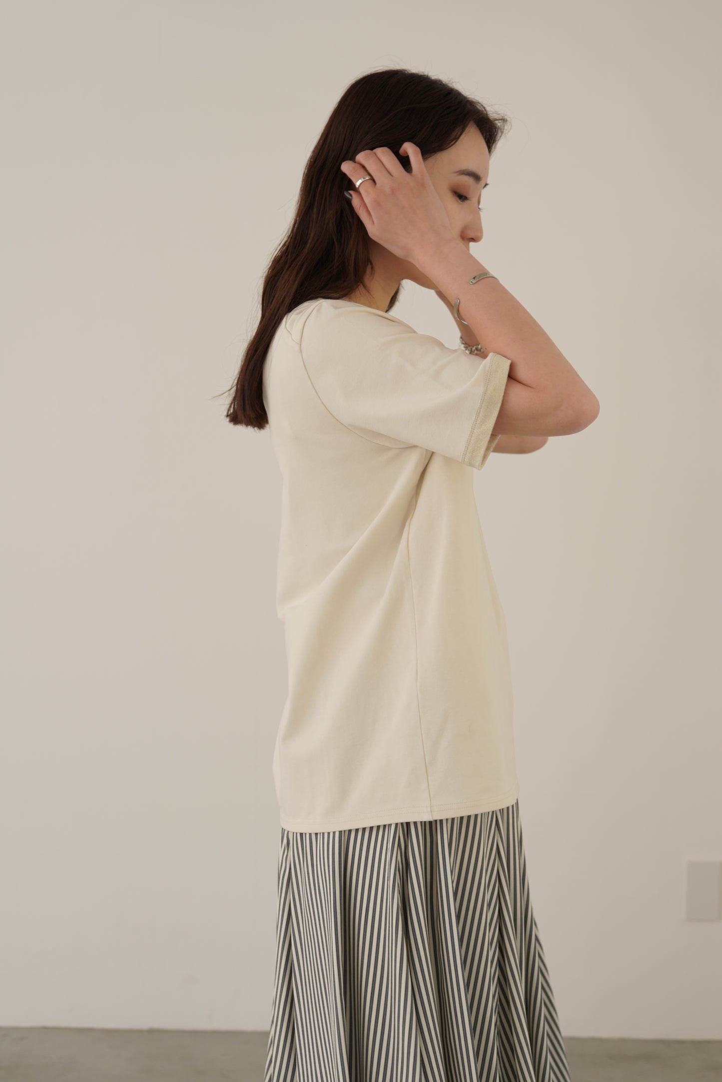 ラメパイピングカットソーTシャツ 35489