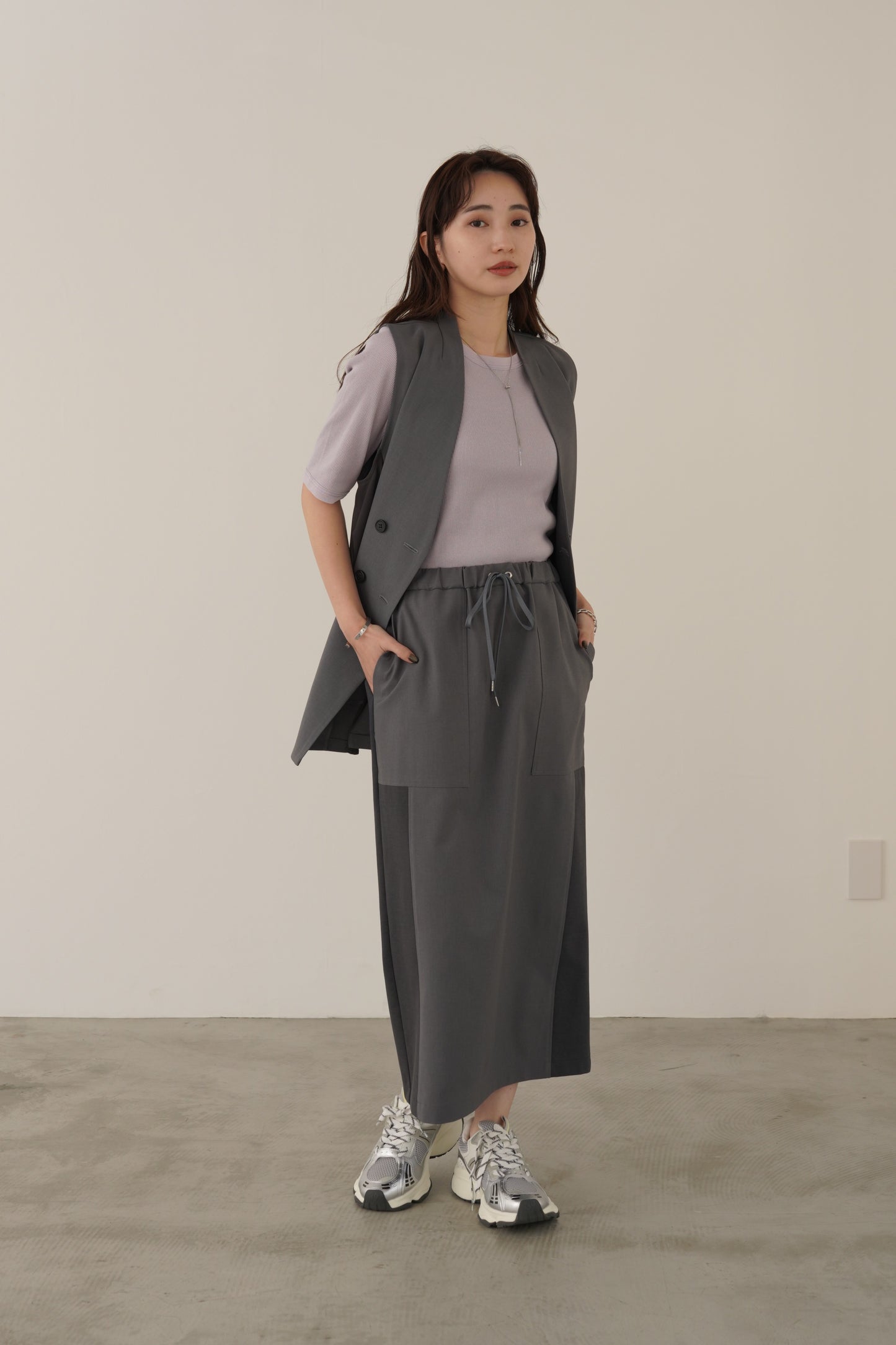 ラメリブTシャツ 35485