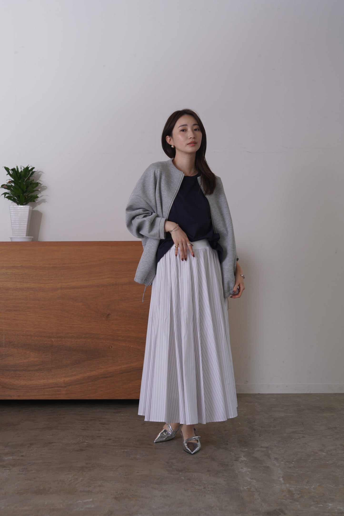 コクーンノーカラーブルゾン 35592