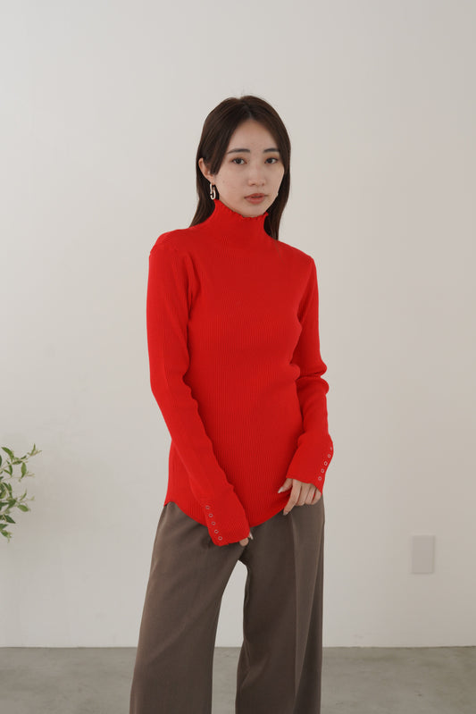 ドットボタンスリーブニット 35552