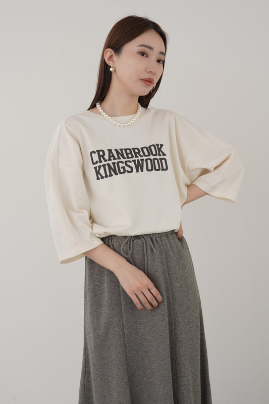 変形スリーブロゴTシャツ 35395