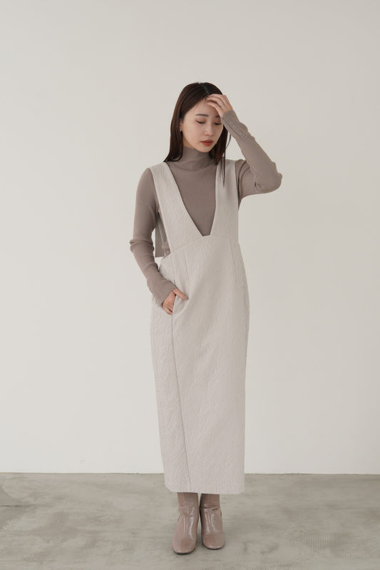 ジャガードVネックジャンパースカート 15815