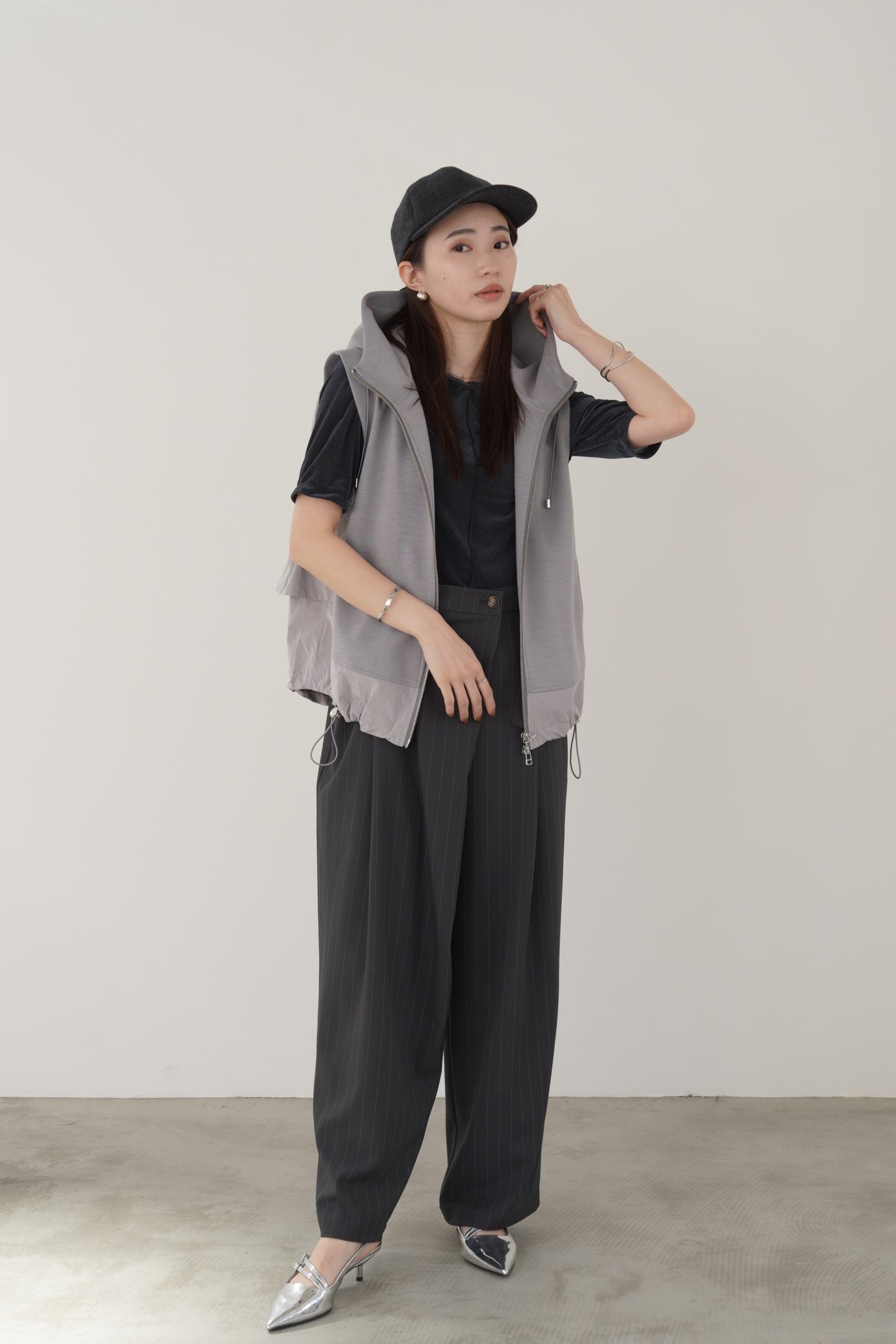 2wayベルトラップワイドサロペット 15792