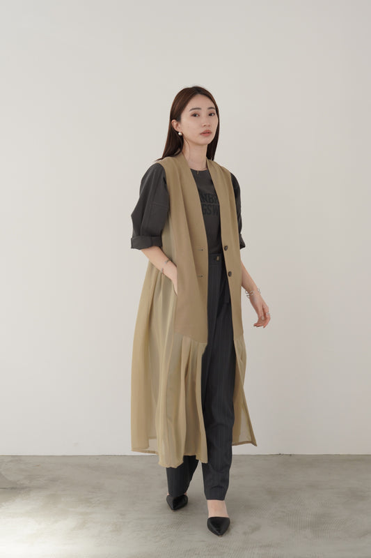 タックシフォンロングジレ 15793