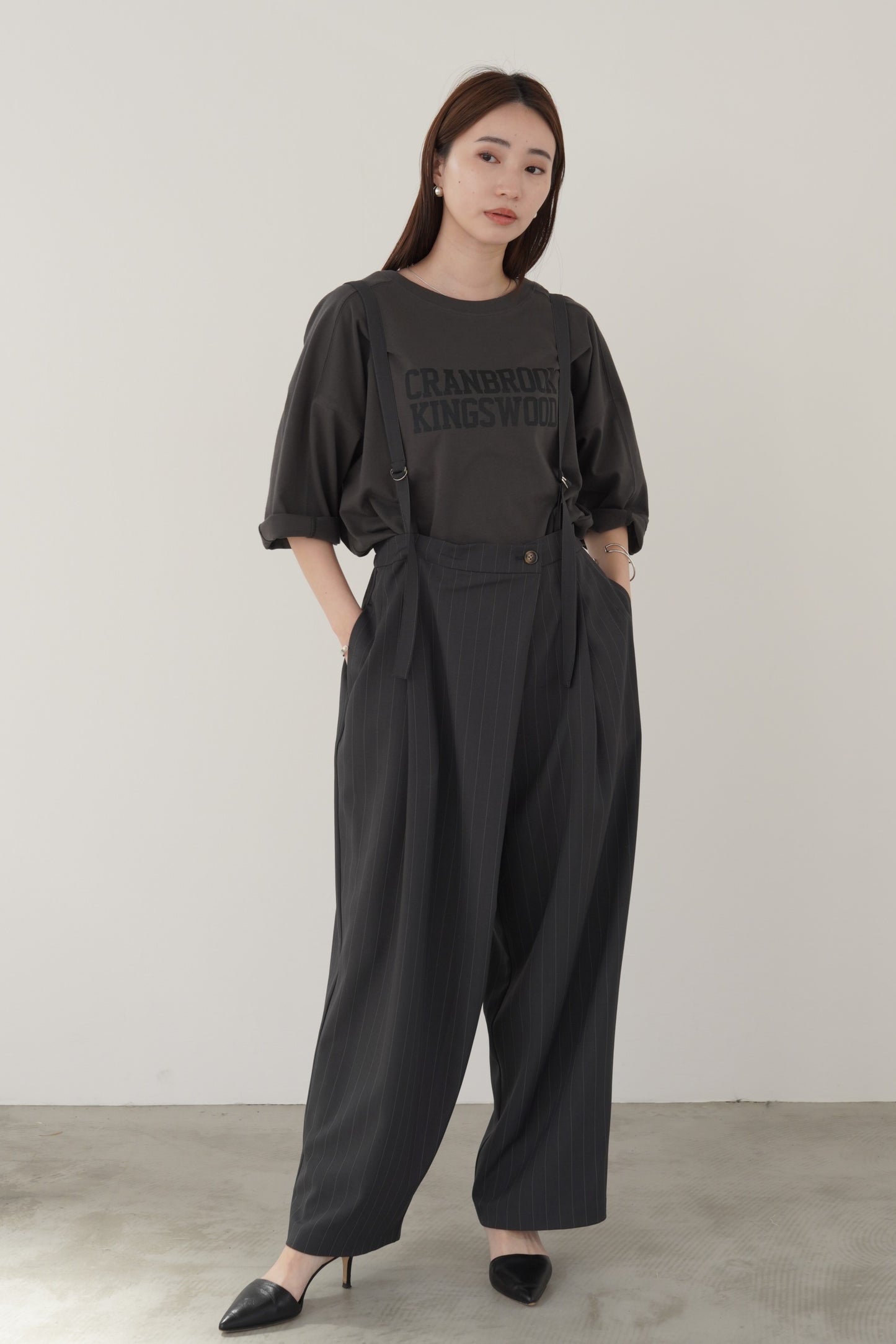 変形スリーブロゴTシャツ 35395