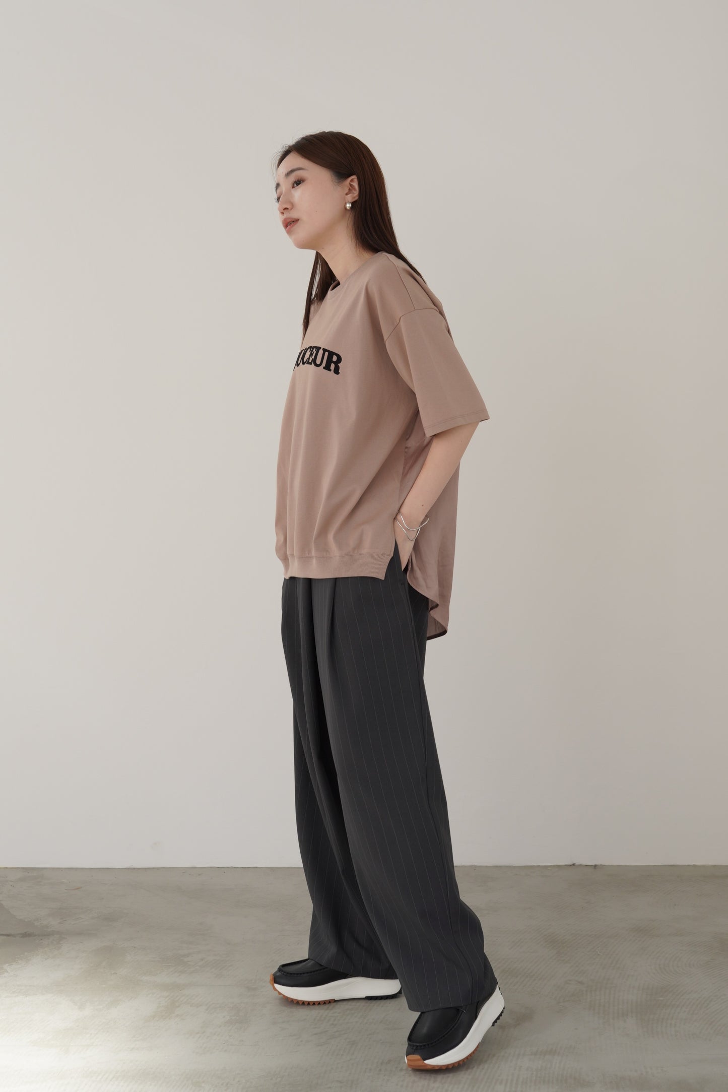 バックサテンロゴTシャツ 35397