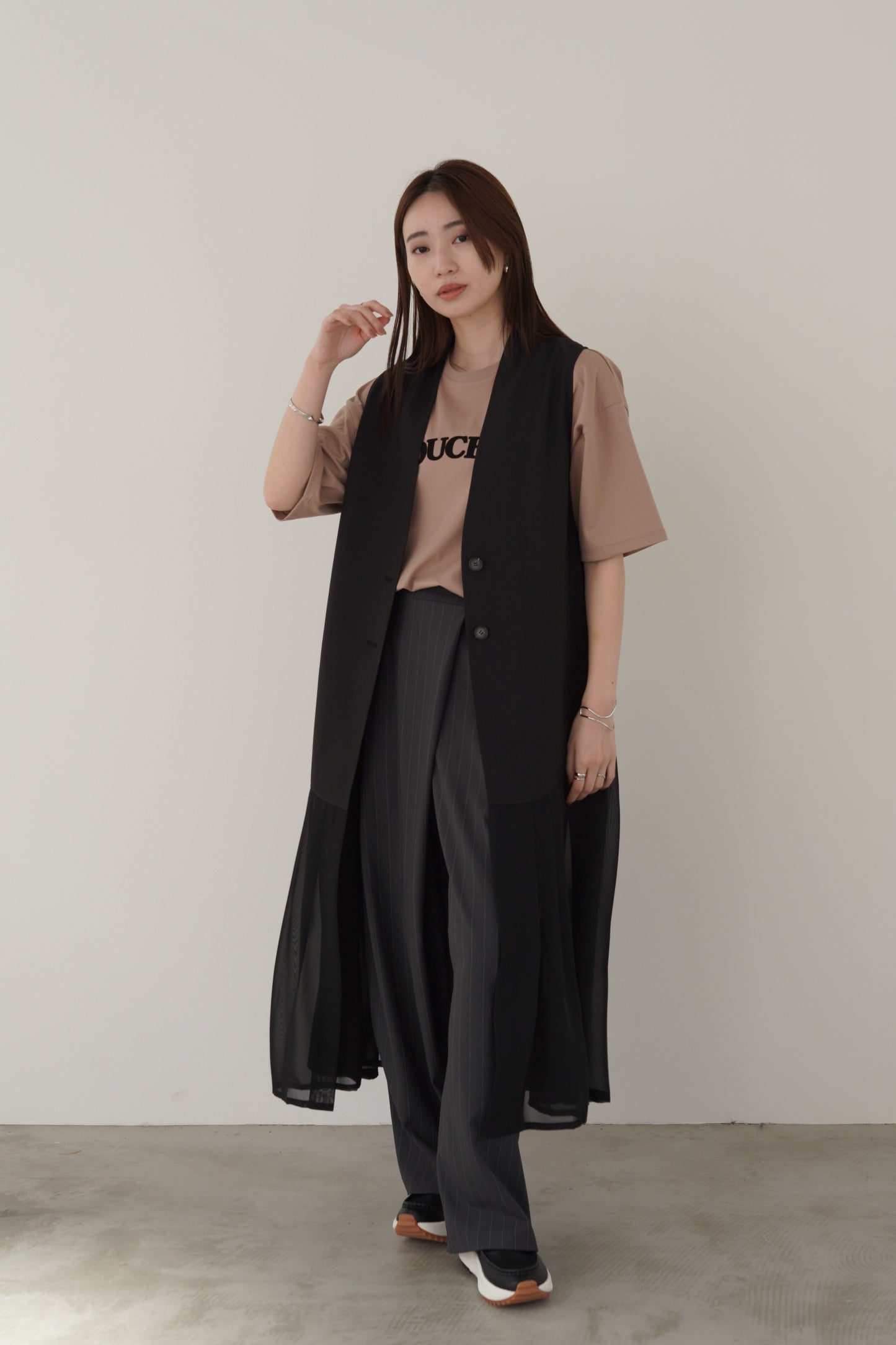 バックサテンロゴTシャツ 35397