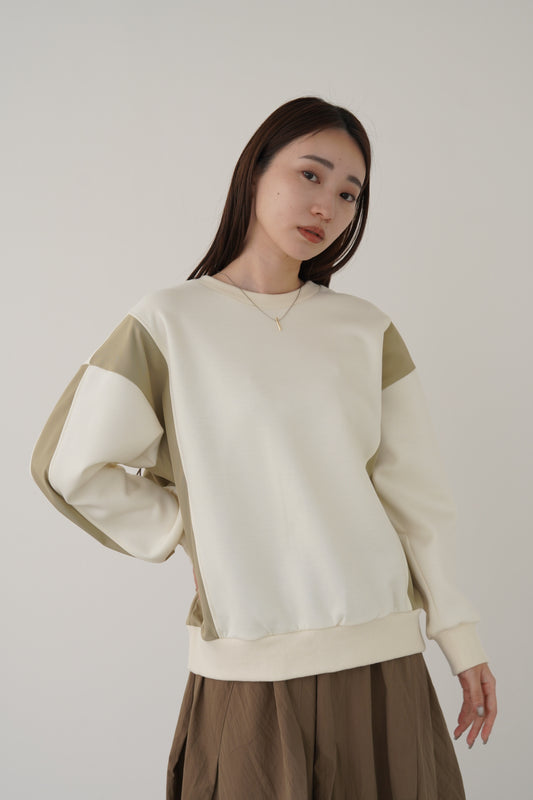 バックティアードデザインバイカラートップス 35426