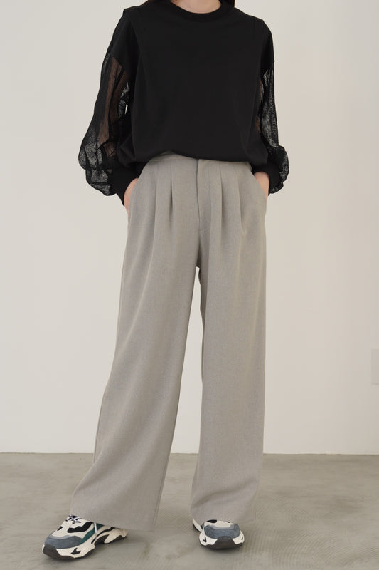 タックツイードストレートパンツ 23082