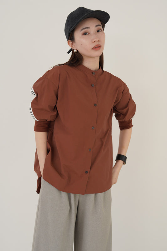 バックラインノーカラーシャツ 15785