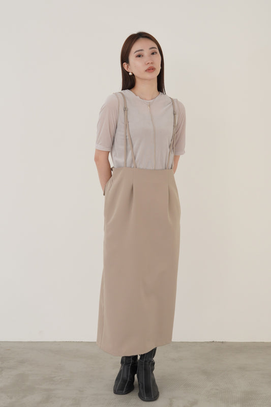 ダブルクロスサロペットタイトスカート 15790