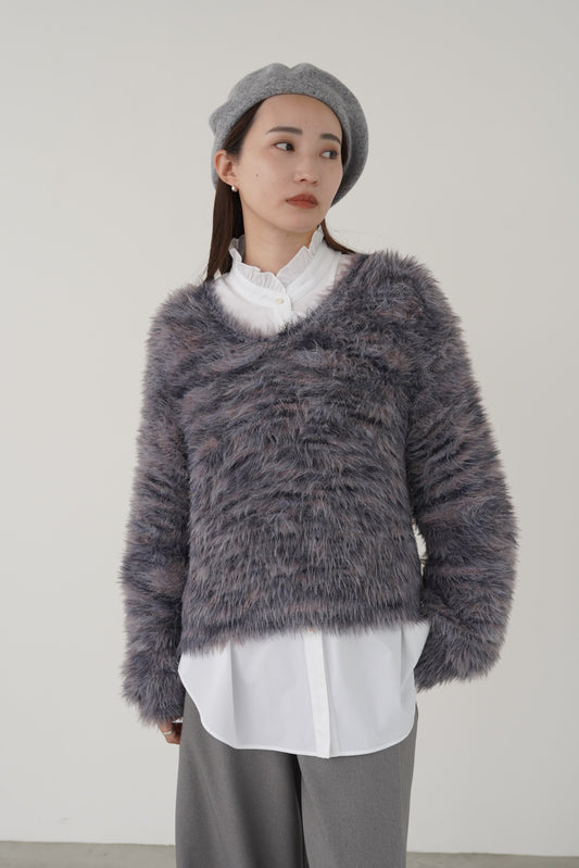 ミックスシャギーニットプルオーバー 35434