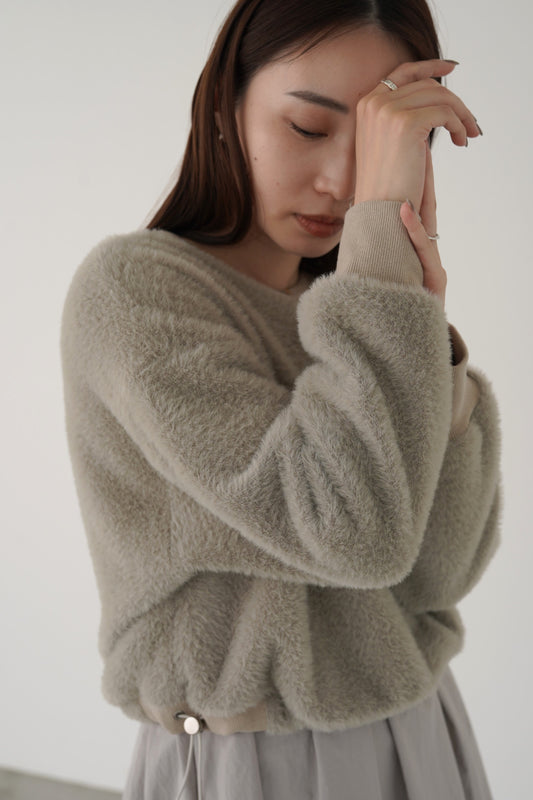 ジャージニットショート丈プルオーバー 35428