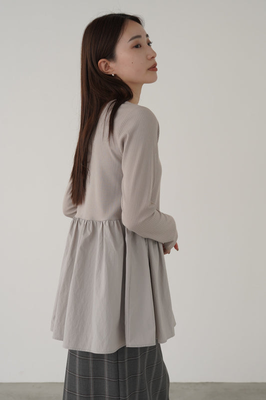 ライトタフタフレアリブカットソー 35420