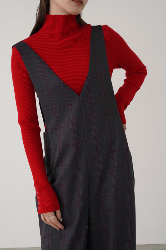 ボタンスリーブハイネックリブニット 35431