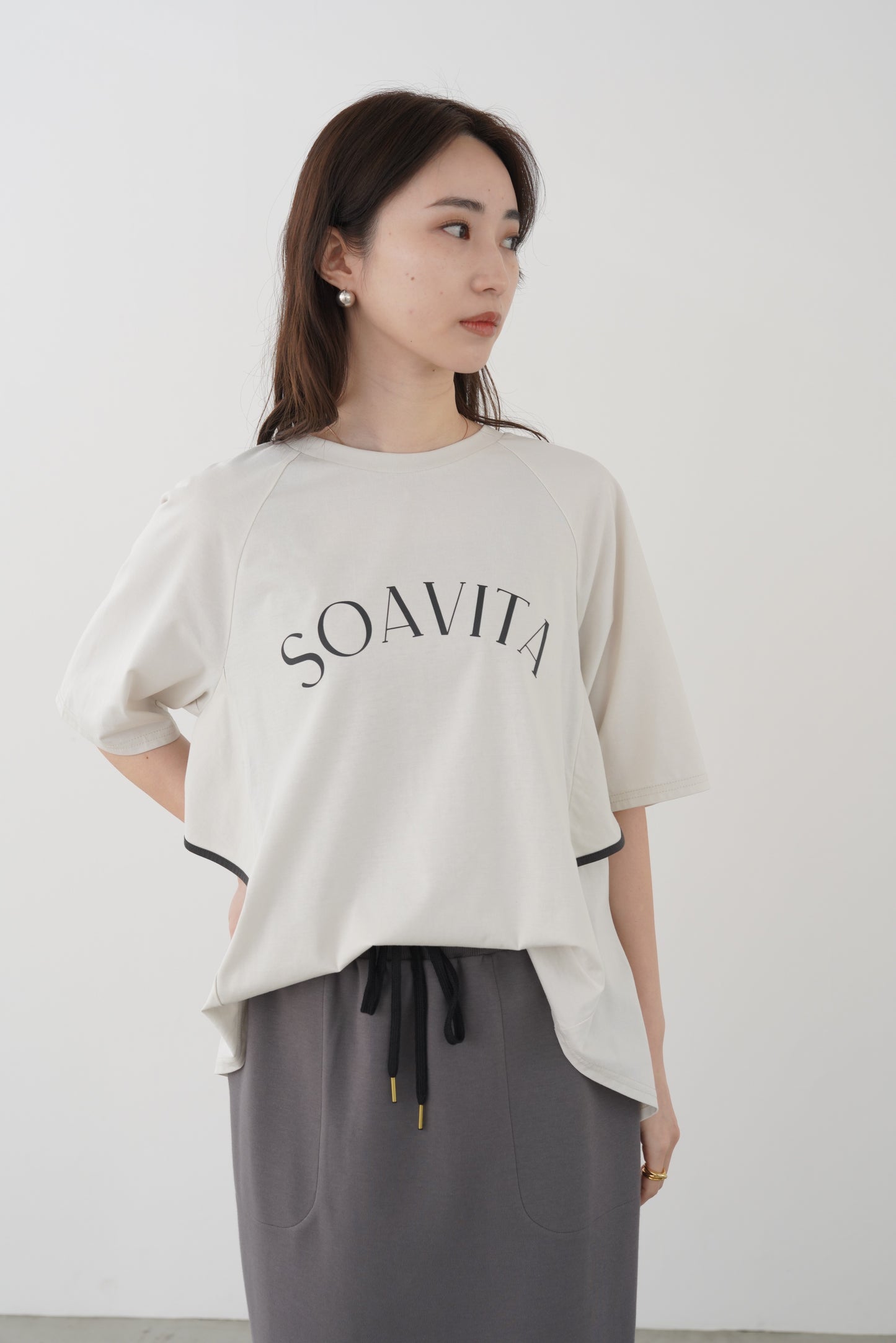 パイピングバックフリルTEE 35522