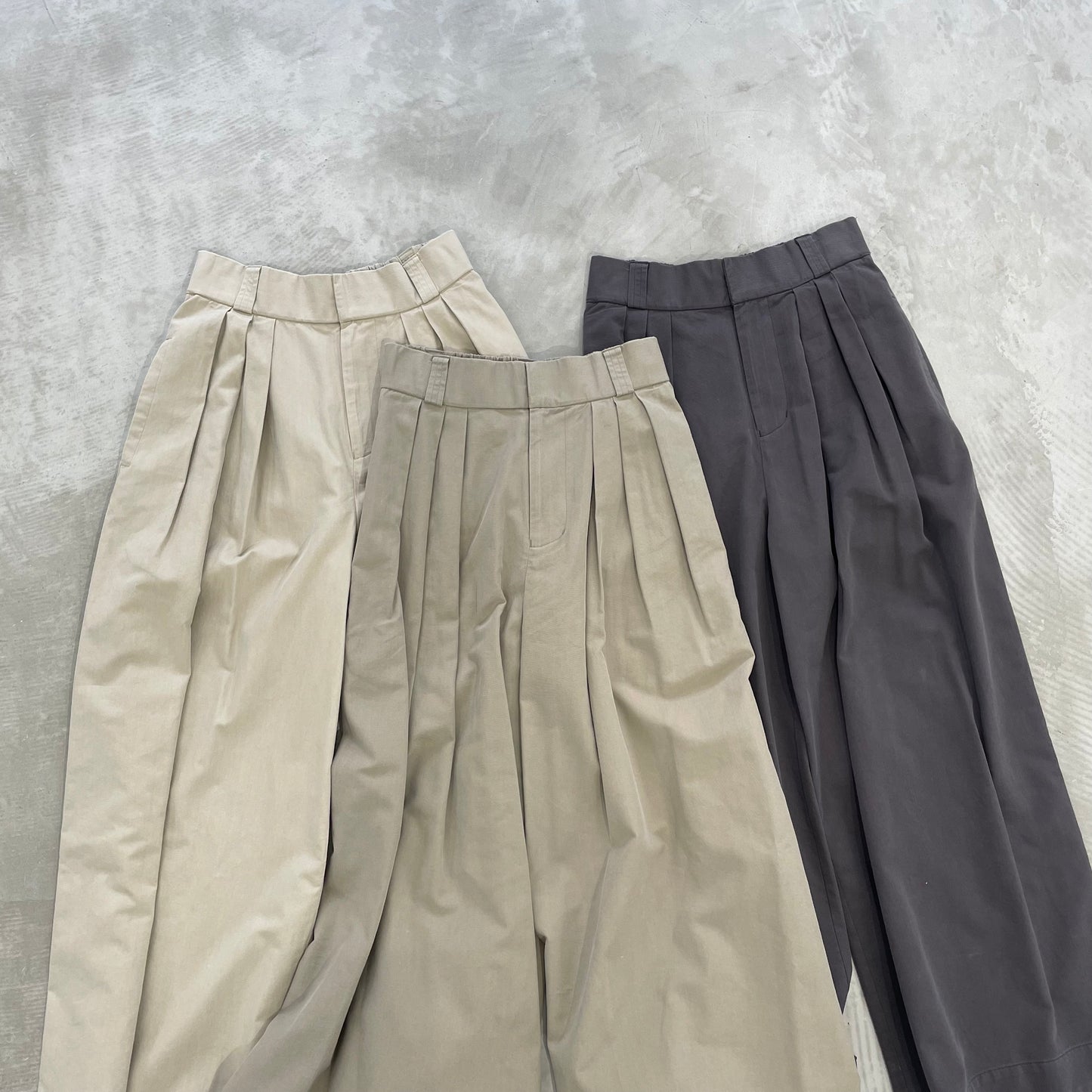 ハイウエストタックワイドパンツ 23061