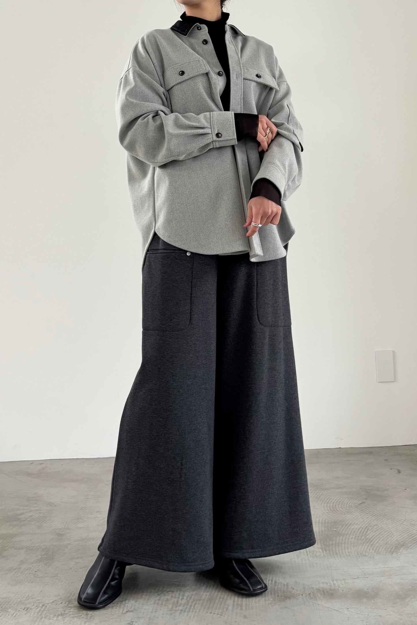 ボンバーヒートワイドパンツ F2162